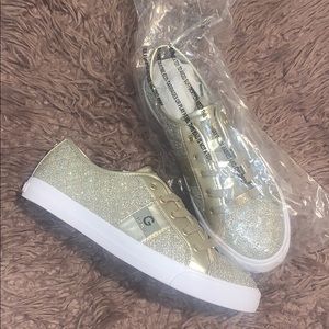 Champagne Shimmering Tennis Shoe